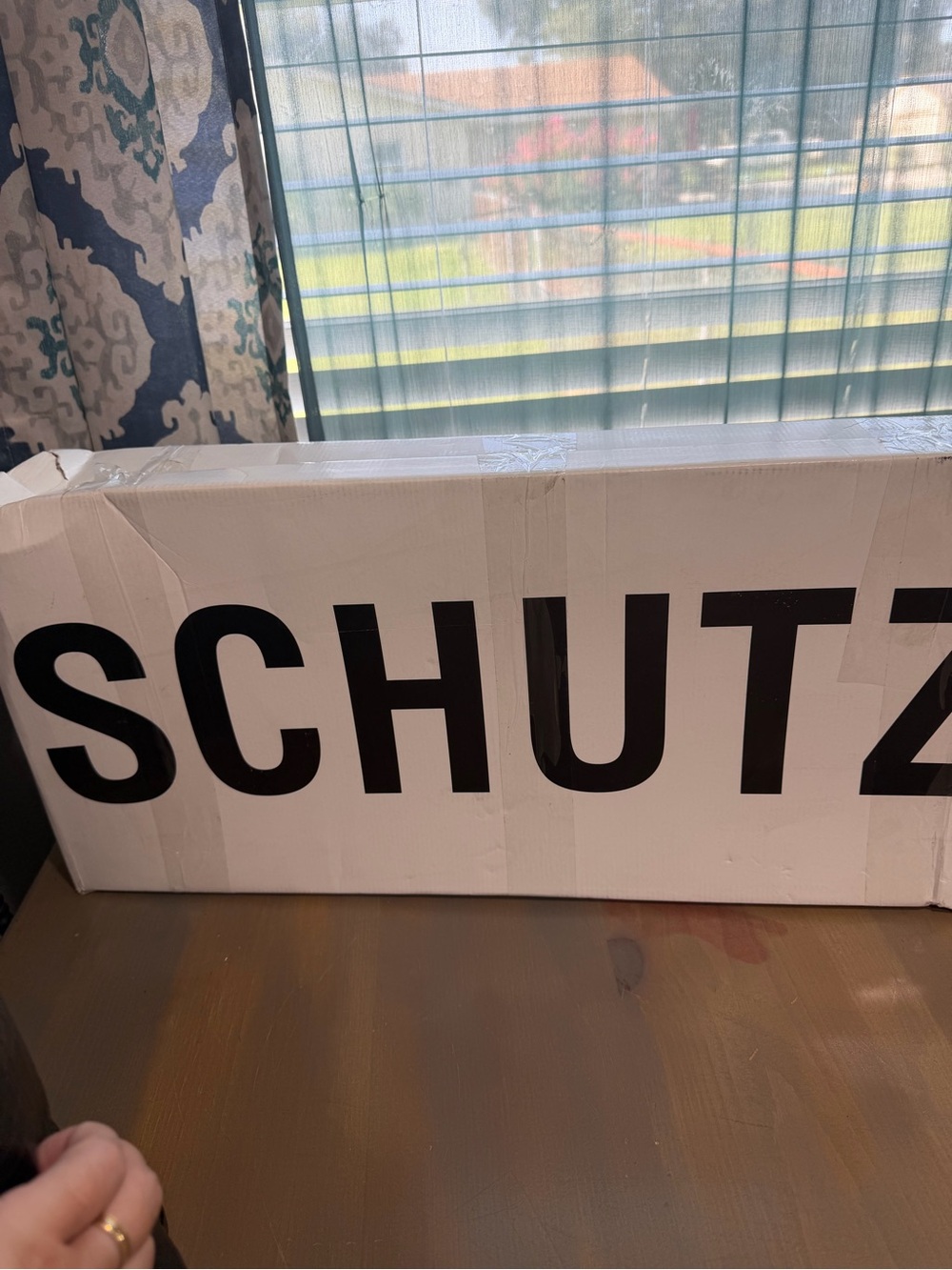 SCHUTZ Black Croc-Embossed Over-the-Knee Pointed-Toe Boots - Picture 5 of 5